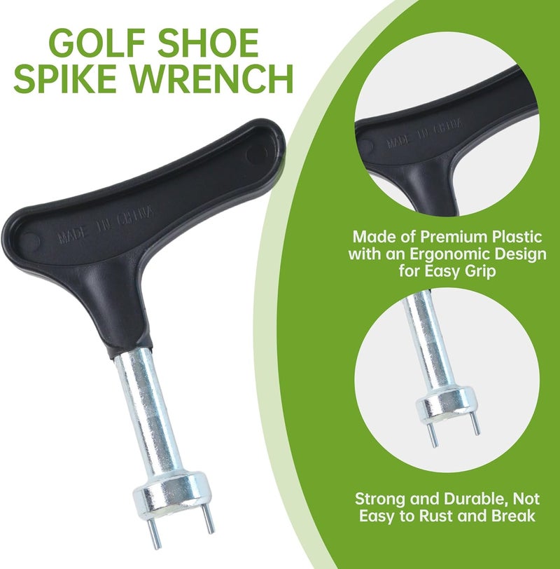 MCSDFN Golf Spike Wrench Zinc Alloy Golf Spike Tool with Ergonomic Handle Universal Spike Shoes Replacement Tool for Spike Shoes - Image 4